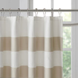 Spa Waffle Classic 100% Polyester Shower Curtain w/ 3M Treatment