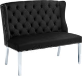 Suri Velvet Contemporary Settee Bench