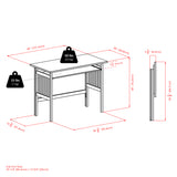 Winsome Wood Mission Foldable Computer Desk, Natural 81140-WINSOMEWOOD