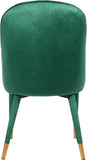 Belle Velvet / Engineered Wood / Foam Contemporary Green Velvet Dining Chair - 20.5" W x 21.5" D x 36" H