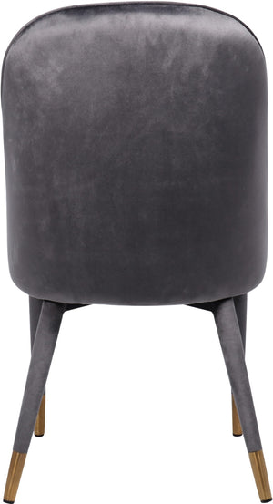Belle Velvet / Engineered Wood / Foam Contemporary Grey Velvet Dining Chair - 20.5" W x 21.5" D x 36" H