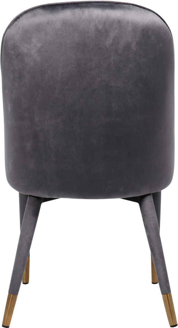 Belle Velvet / Engineered Wood / Foam Contemporary Grey Velvet Dining Chair - 20.5" W x 21.5" D x 36" H