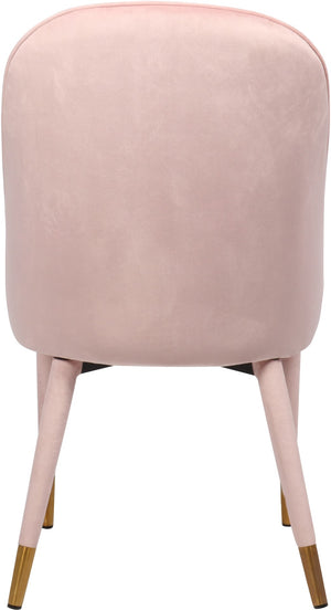 Belle Velvet / Engineered Wood / Foam Contemporary Pink Velvet Dining Chair - 20.5" W x 21.5" D x 36" H