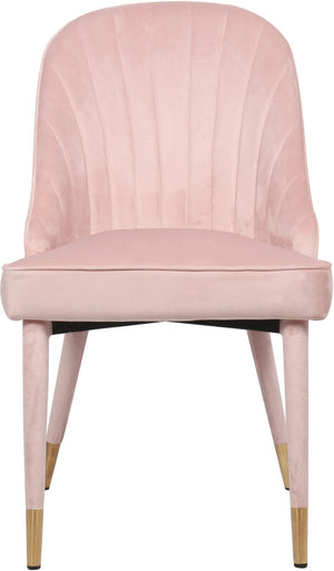 Belle Velvet / Engineered Wood / Foam Contemporary Pink Velvet Dining Chair - 20.5" W x 21.5" D x 36" H