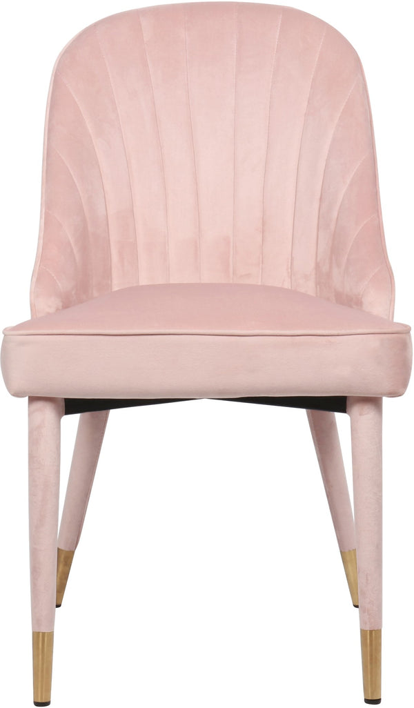 Belle Velvet / Engineered Wood / Foam Contemporary Pink Velvet Dining Chair - 20.5" W x 21.5" D x 36" H