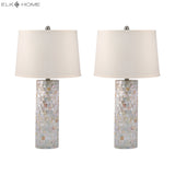 Mother of Pearl 28'' High 2-Light Table Lamp - Set of 2 Natural