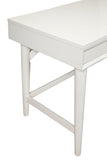 Alpine Furniture Flynn Large Desk, White 966-W-66 White Mahogany Solids & Okoume Veneer 52 x 24 x 30.5