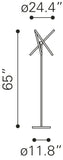 Zuo Modern Garza Steel, Silicone Modern Commercial Grade Floor Lamp Brass, White Steel, Silicone