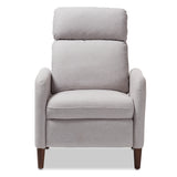 Baxton Studio Casanova Mid-century Modern Light Grey Fabric Upholstered Lounge Chair