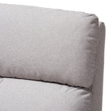 Baxton Studio Casanova Mid-century Modern Light Grey Fabric Upholstered Lounge Chair