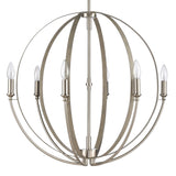 Rotunde 26'' Wide 6-Light Chandelier - Beechwood