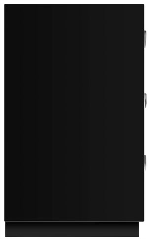 Cane Natural Cane / Engineered Wood / Steel Mid Century Black Dresser - 60" W x 18" D x 30" H