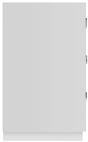 Cane Natural Cane / Engineered Wood / Steel Mid Century White Dresser - 60" W x 18" D x 30" H