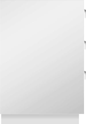 Cane Natural Cane / Engineered Wood / Steel Mid Century White Night Stand - 24" W x 16" D x 24" H