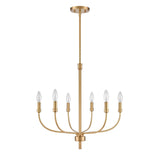 Newland 21'' Wide 6-Light Chandelier - Satin Brass