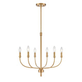 Newland 21'' Wide 6-Light Chandelier - Satin Brass