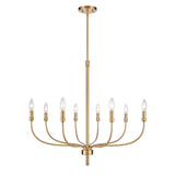 Newland 34'' Wide 8-Light Chandelier - Satin Brass