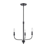 Newland 17'' Wide 3-Light Chandelier - Matte Black