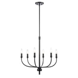 Newland 21'' Wide 6-Light Chandelier - Matte Black