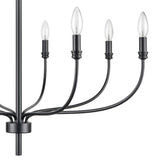 Newland 34'' Wide 8-Light Chandelier - Matte Black