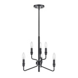 Saginaw 18'' Wide 6-Light Chandelier - Matte Black