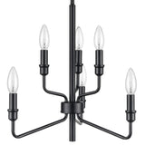 Saginaw 18'' Wide 6-Light Chandelier - Matte Black