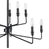 Saginaw 34'' Wide 10-Light Chandelier - Matte Black