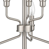 Saginaw 18'' Wide 6-Light Chandelier - Satin Nickel