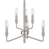 Saginaw 18'' Wide 6-Light Chandelier - Satin Nickel