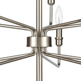 Saginaw 34'' Wide 10-Light Chandelier - Satin Nickel