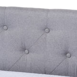 Baxton Studio Cherine Classic and Contemporary Grey Fabric Upholstered Daybed with Trundle