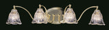 4-Light Polished Brass Geneva Sconce