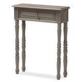 Noemie Country Cottage Farmhouse Brown Finished Console Table