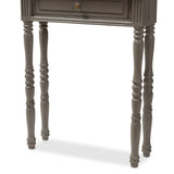 Baxton Studio Noemie Country Cottage Farmhouse Brown Finished 1-Drawer Console Table