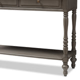 Baxton Studio Noemie Country Cottage Farmhouse Brown Finished 2-Drawer Console Table