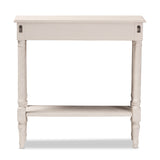 Baxton Studio Ariella Country Cottage Farmhouse Whitewashed 1-Drawer Console Table