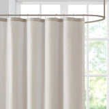 Madison Park Panache Transitional Pieced and Embroidered Shower Curtain Tan 72x72" MP70-8169