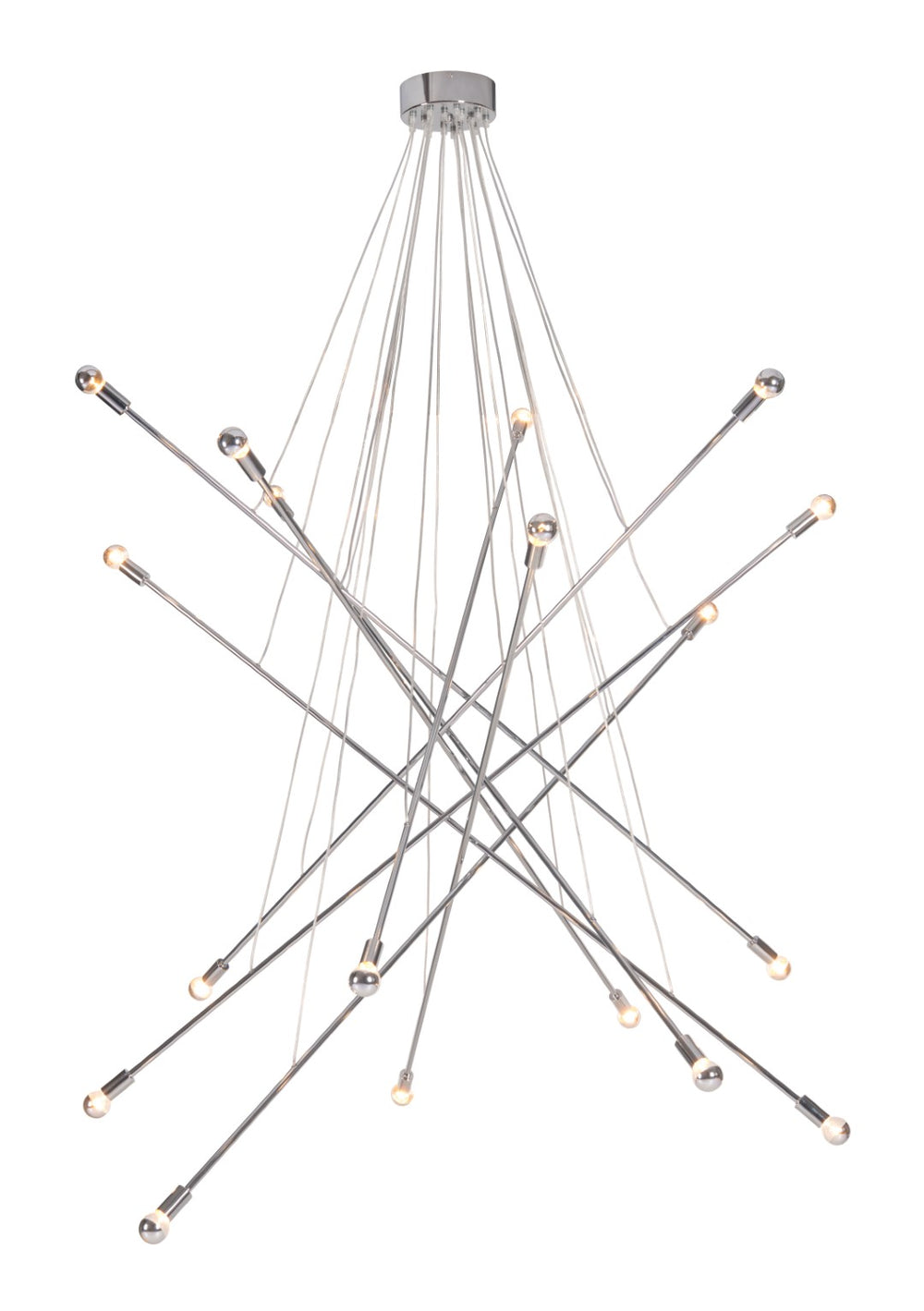 Zuo Modern Belief Steel Modern Commercial Grade Ceiling Lamp Chrome Steel