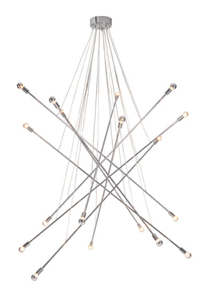 Zuo Modern Belief Steel Modern Commercial Grade Ceiling Lamp Chrome Steel