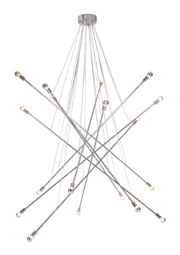 Zuo Modern Belief Steel Modern Commercial Grade Ceiling Lamp Chrome Steel