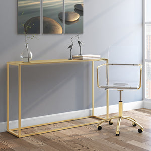 Montclair 48" Console Table in Matte Brushed Gold