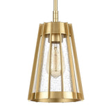 Open Louvers 6.75'' Wide 1-Light Mini Pendant - Champagne Gold