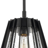 Open Louvers 10'' Wide 1-Light Pendant - Matte Black