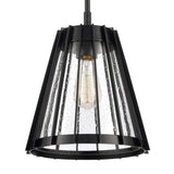 Open Louvers 10'' Wide 1-Light Pendant - Matte Black