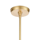 Square To Round 6'' Wide 1-Light Mini Pendant - Champagne Gold