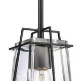 Square To Round 6'' Wide 1-Light Mini Pendant - Matte Black