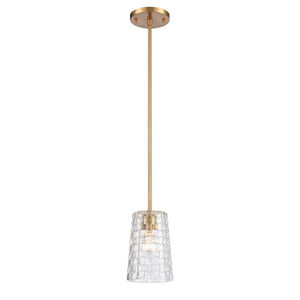 Lightweave 5.5'' Wide 1-Light Mini Pendant - Satin Brass