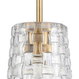 Lightweave 5.5'' Wide 1-Light Mini Pendant - Satin Brass