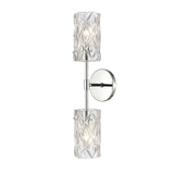 Forma de Crystal 21'' High 2-Light Sconce - Polished Chrome