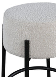 Avalon Boucle Fabric / Iron / Foam Contemporary Cream Boucle Fabric Counter Stool - 18" W x 18" D x 26.5" H